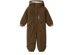 Lil Atelier dark earth snowsuit